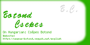 botond csepes business card